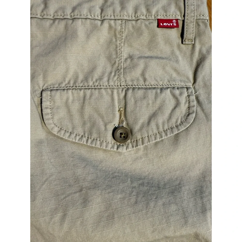 Levi's Cargo Shorts Mens 36 Khaki Ripstop Cotton‎ Utility Tactical Style